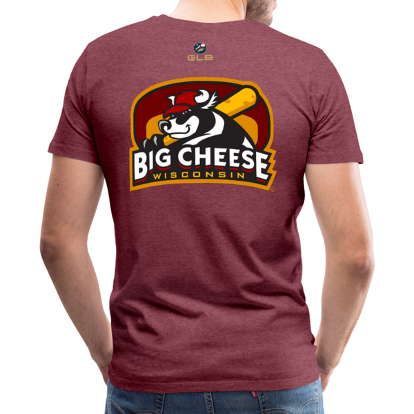 Wisconsin Big Cheese Men's Premium T-Shirt - heather burgundy