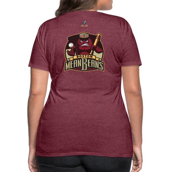 Boston Mean Beans Women's Premium T-Shirt - heather burgundy
