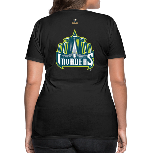New York Invaders Women’s Premium T-Shirt - black