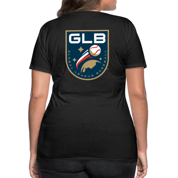 Global League Baseball Women’s Premium T-Shirt - black