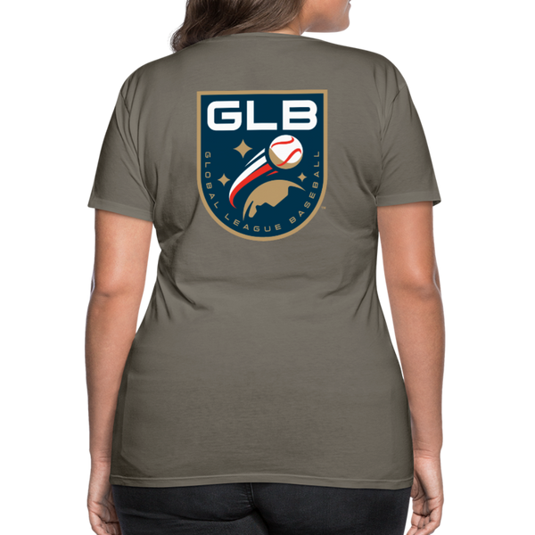 Global League Baseball Women’s Premium T-Shirt - asphalt gray