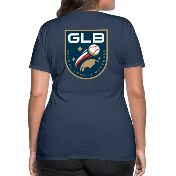 Global League Baseball Women’s Premium T-Shirt - navy