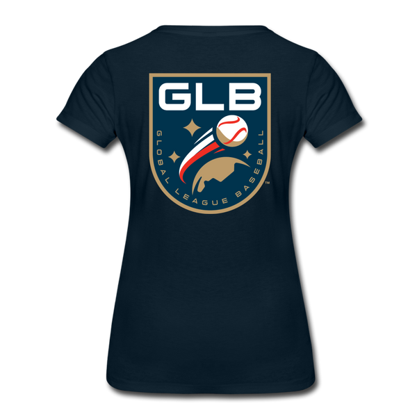Global League Baseball Women’s Premium T-Shirt - deep navy
