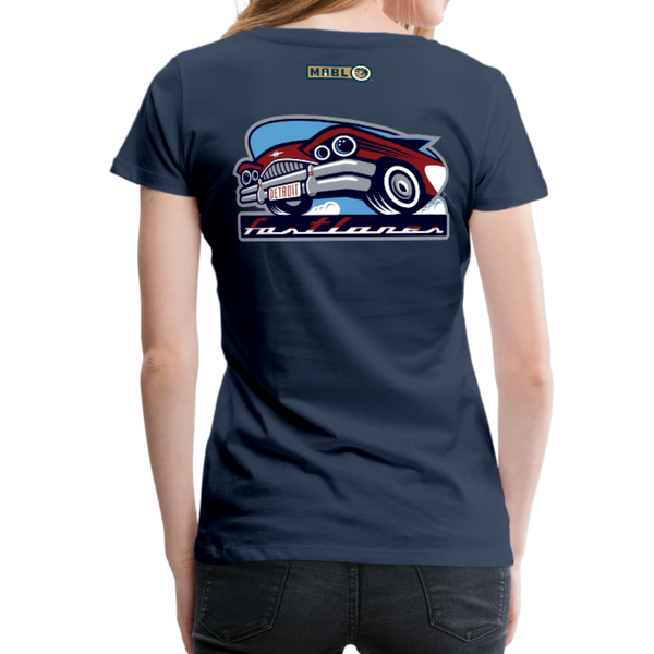 Detroit Fastlanes Women’s Premium T-Shirt - navy