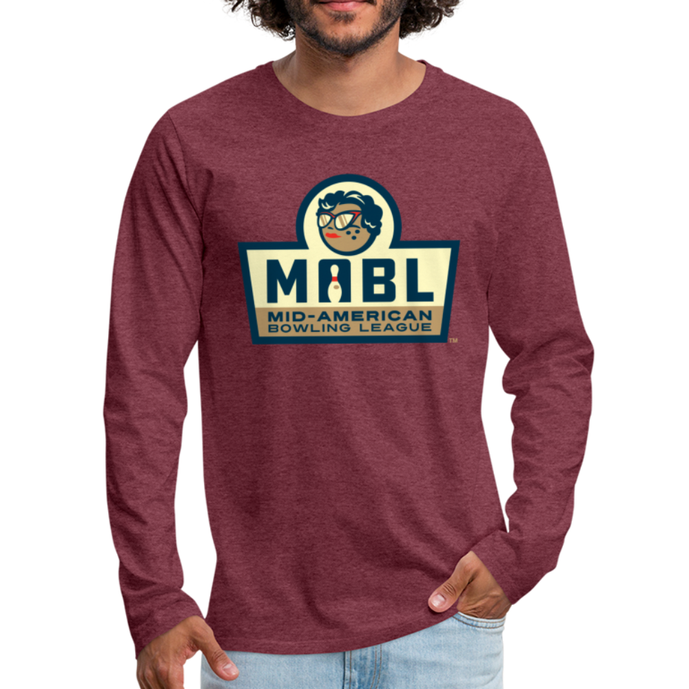 MABL Bowling Men's Long Sleeve T-Shirt - heather burgundy