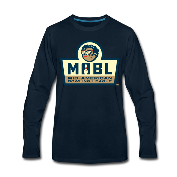 MABL Bowling Men's Long Sleeve T-Shirt - deep navy