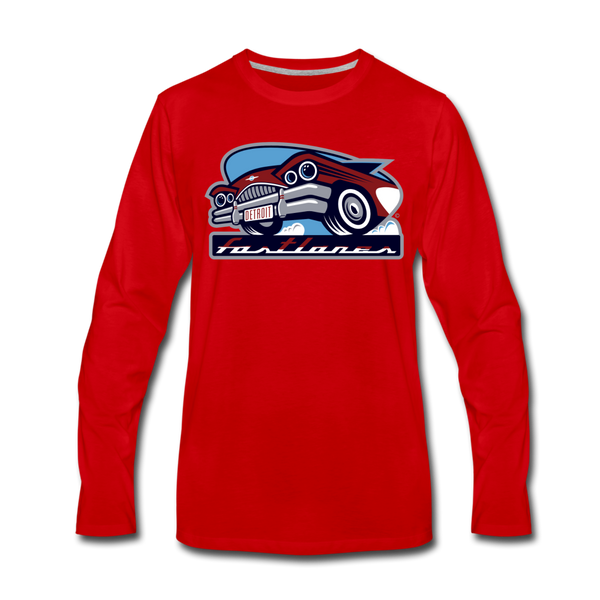 Detroit Fastlanes Men's Long Sleeve T-Shirt - red