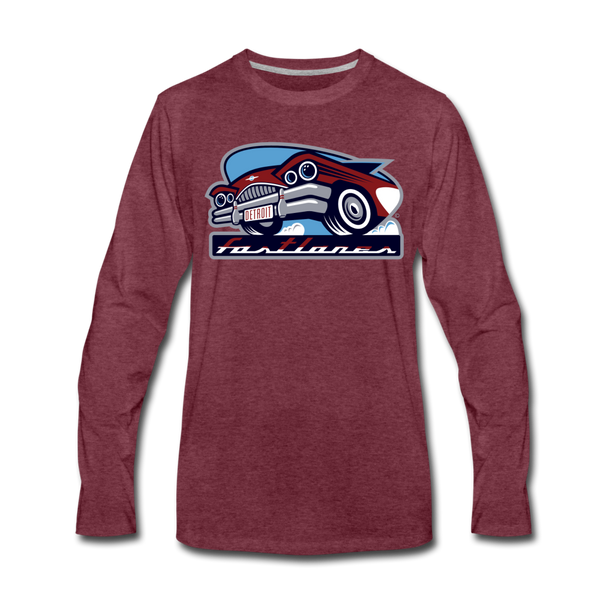 Detroit Fastlanes Men's Long Sleeve T-Shirt - heather burgundy