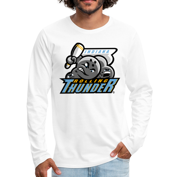 Indiana Rolling Thunder Men's Long Sleeve T-Shirt - white