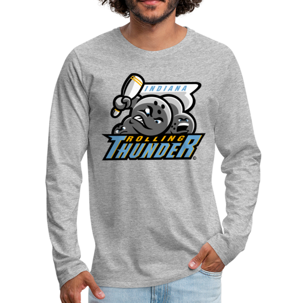 Indiana Rolling Thunder Men's Long Sleeve T-Shirt - heather gray