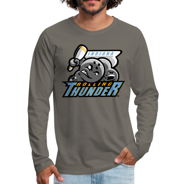 Indiana Rolling Thunder Men's Long Sleeve T-Shirt - asphalt gray