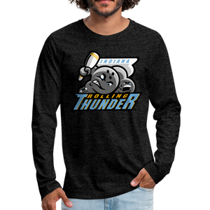 Indiana Rolling Thunder Men's Long Sleeve T-Shirt - charcoal gray