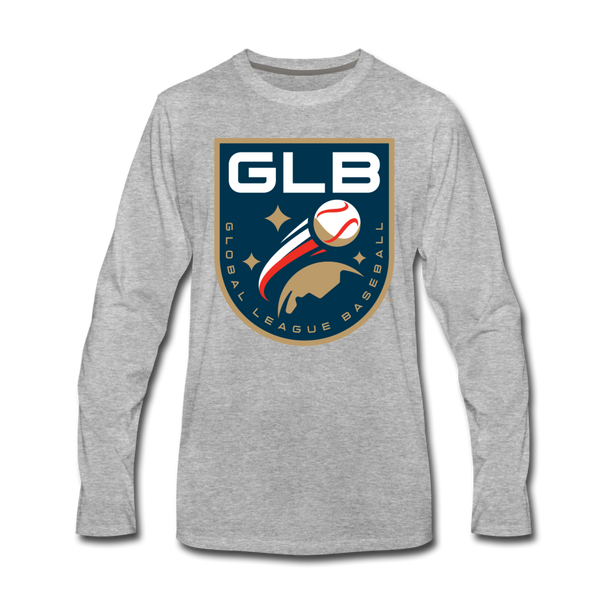 Global League Baseball Men's Long Sleeve T-Shirt - heather gray