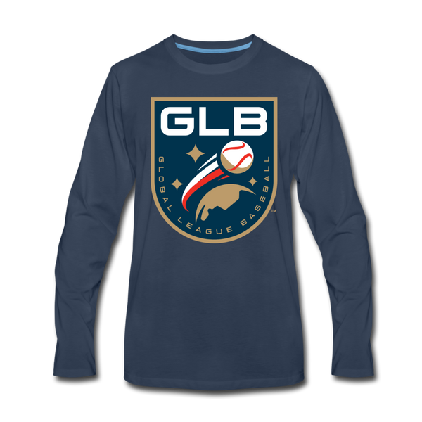 Global League Baseball Men's Long Sleeve T-Shirt - navy