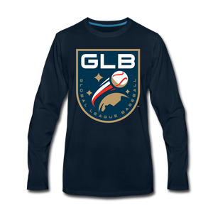 Global League Baseball Men's Long Sleeve T-Shirt - deep navy