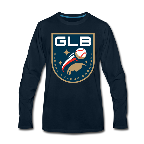 Global League Baseball Men's Long Sleeve T-Shirt - deep navy