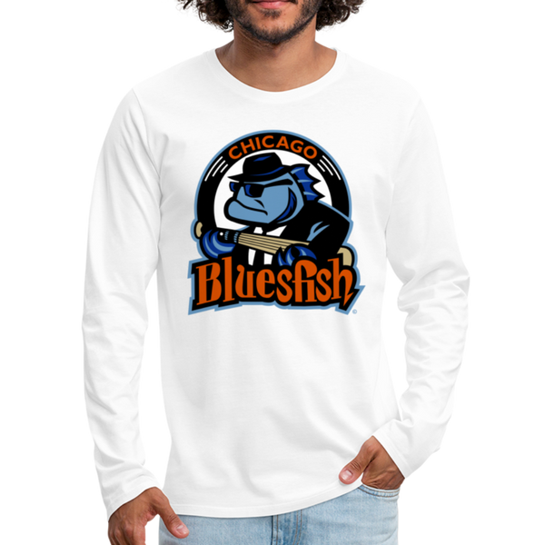 Chicago Bluesfish Men's Long Sleeve T-Shirt - white