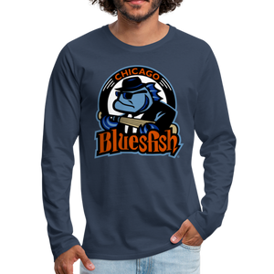 Chicago Bluesfish Men's Long Sleeve T-Shirt - navy