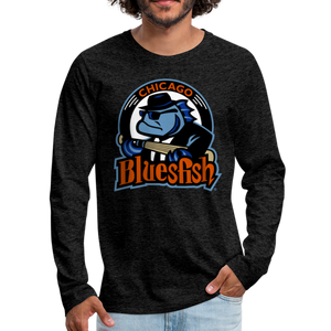 Chicago Bluesfish Men's Long Sleeve T-Shirt - charcoal gray