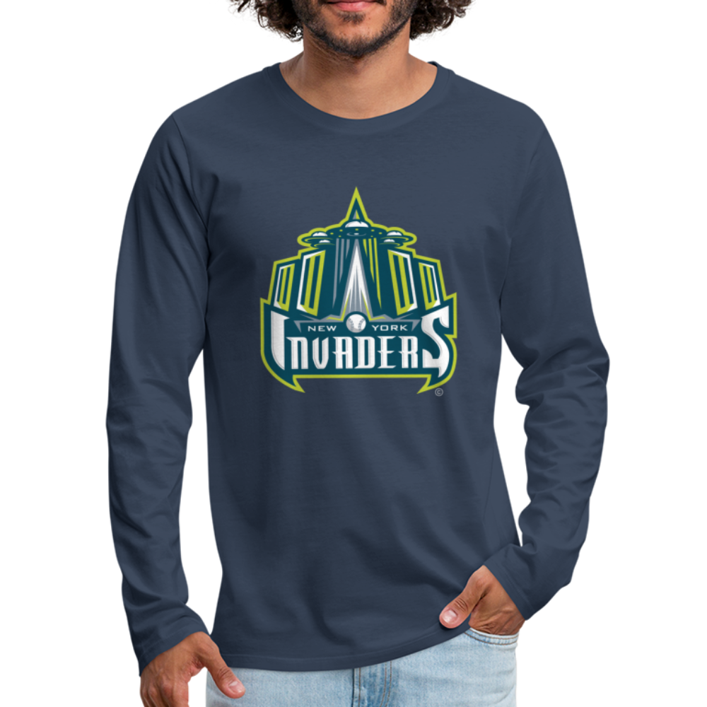 New York Invaders Men's Long Sleeve T-Shirt - navy