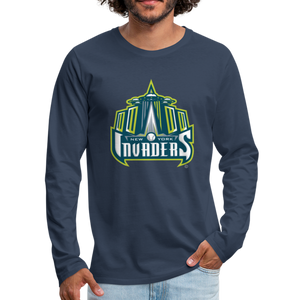 New York Invaders Men's Long Sleeve T-Shirt - navy