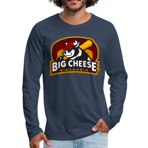 Wisconsin Big Cheese Men's Long Sleeve T-Shirt - navy