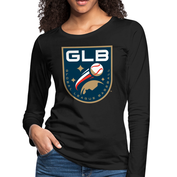 Global League Baseball Women's Long Sleeve T-Shirt - black
