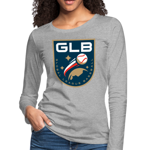 Global League Baseball Women's Long Sleeve T-Shirt - heather gray