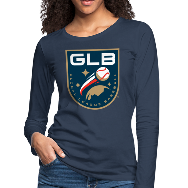 Global League Baseball Women's Long Sleeve T-Shirt - navy
