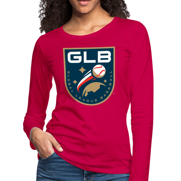 Global League Baseball Women's Long Sleeve T-Shirt - dark pink