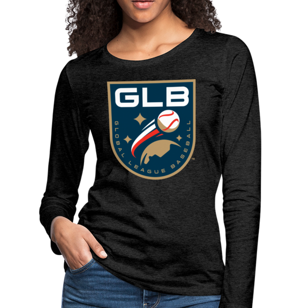 Global League Baseball Women's Long Sleeve T-Shirt - charcoal gray