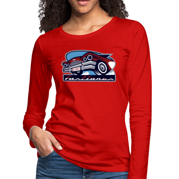 Detroit Fastlanes Women's Long Sleeve T-Shirt - red
