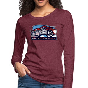 Detroit Fastlanes Women's Long Sleeve T-Shirt - heather burgundy