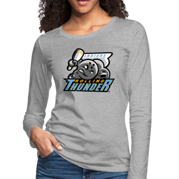 Indiana Rolling Thunder Women's Long Sleeve T-Shirt - heather gray