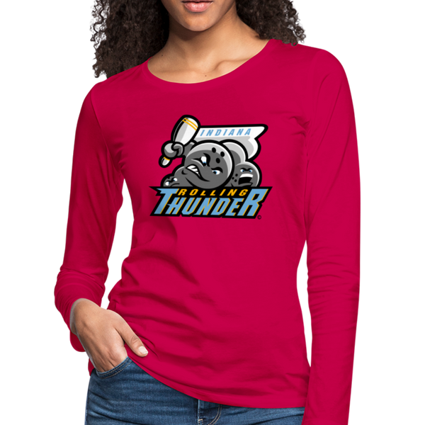 Indiana Rolling Thunder Women's Long Sleeve T-Shirt - dark pink