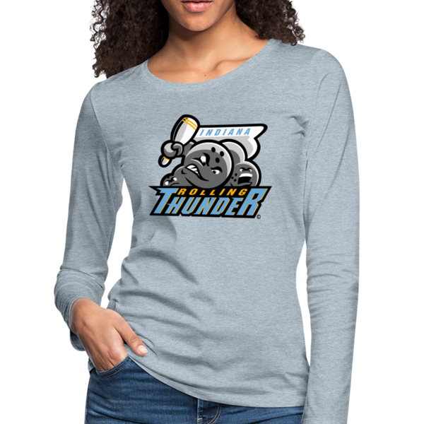 Indiana Rolling Thunder Women's Long Sleeve T-Shirt - heather ice blue