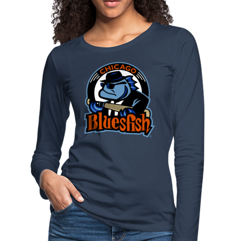 Chicago Bluesfish Women's Long Sleeve T-Shirt - navy