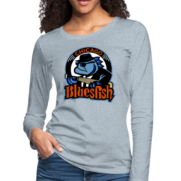 Chicago Bluesfish Women's Long Sleeve T-Shirt - heather ice blue