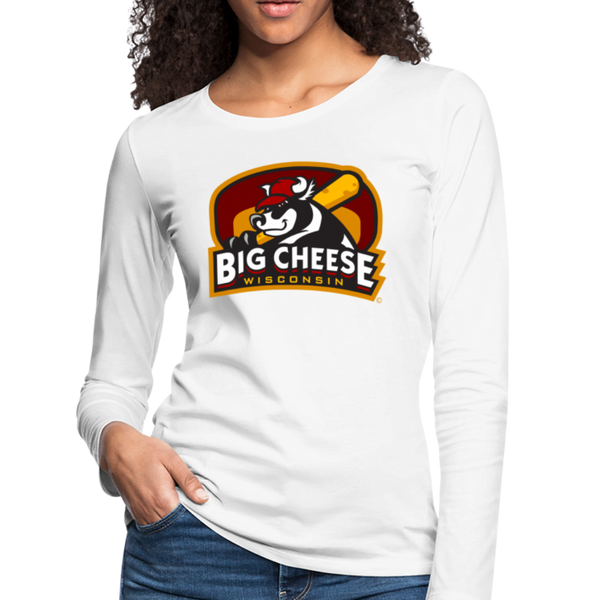 Wisconsin Big Cheese Women's Long Sleeve T-Shirt - white