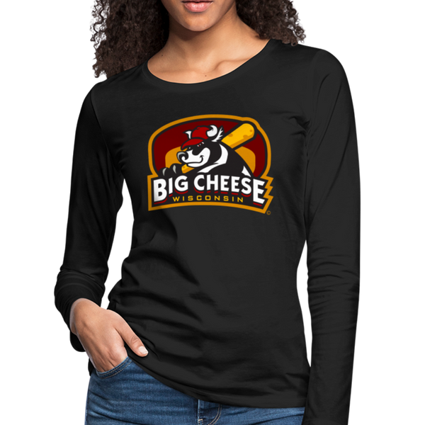 Wisconsin Big Cheese Women's Long Sleeve T-Shirt - black