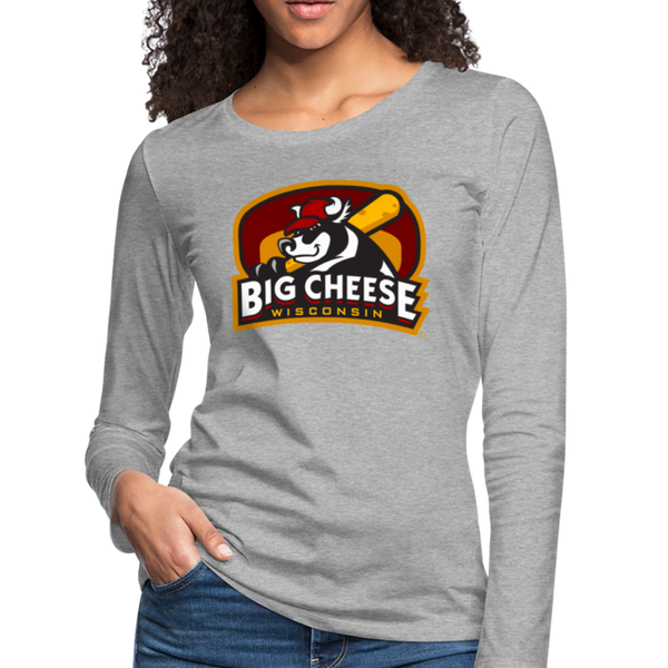 Wisconsin Big Cheese Women's Long Sleeve T-Shirt - heather gray