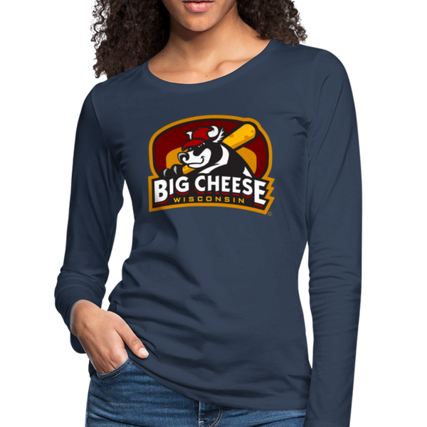 Wisconsin Big Cheese Women's Long Sleeve T-Shirt - navy