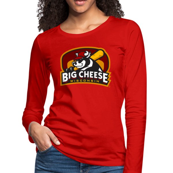 Wisconsin Big Cheese Women's Long Sleeve T-Shirt - red