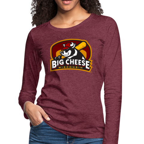 Wisconsin Big Cheese Women's Long Sleeve T-Shirt - heather burgundy