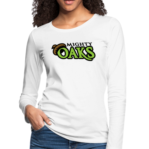 Mighty Oaks of Connecticut Women's Long Sleeve T-Shirt - white