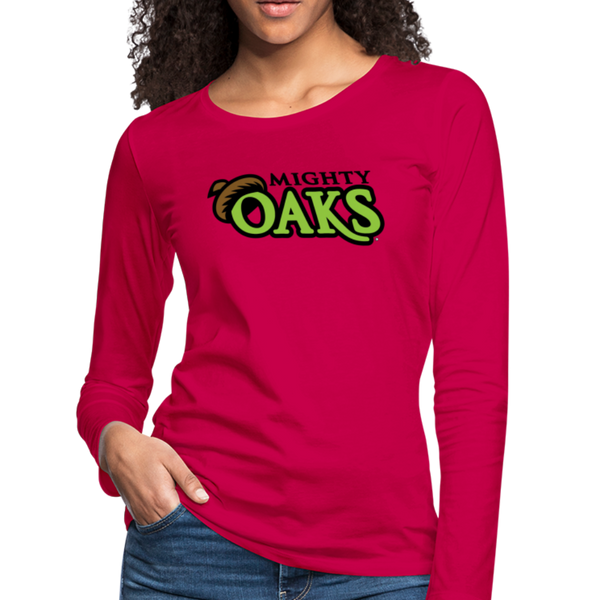 Mighty Oaks of Connecticut Women's Long Sleeve T-Shirt - dark pink