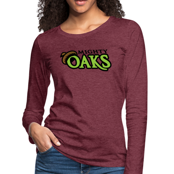 Mighty Oaks of Connecticut Women's Long Sleeve T-Shirt - heather burgundy