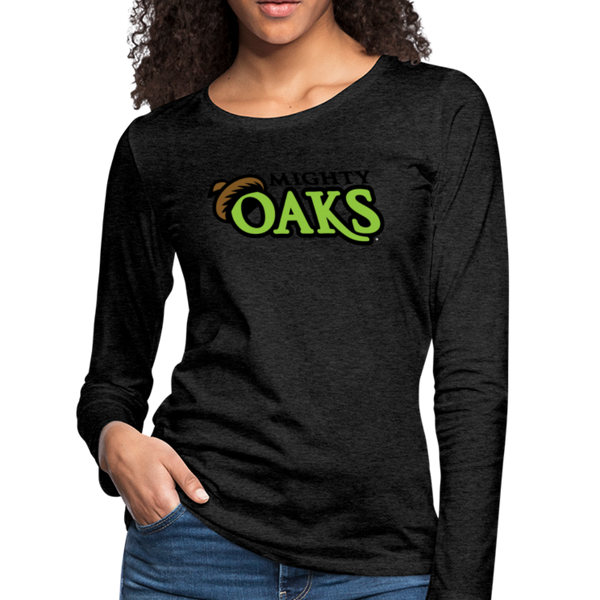 Mighty Oaks of Connecticut Women's Long Sleeve T-Shirt - charcoal gray