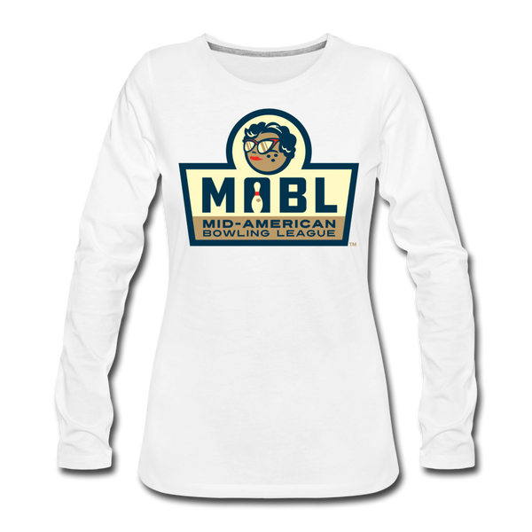 MABL Bowling Women's Long Sleeve T-Shirt - white