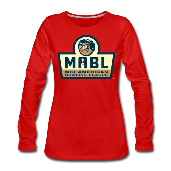 MABL Bowling Women's Long Sleeve T-Shirt - red